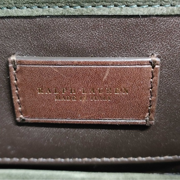 Ralph Lauren Suede Shoulder Bag Green - Picture 7 of 9
